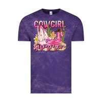 Cloud Purple cowgirl summer Vintage Tee - texasbilliewilder