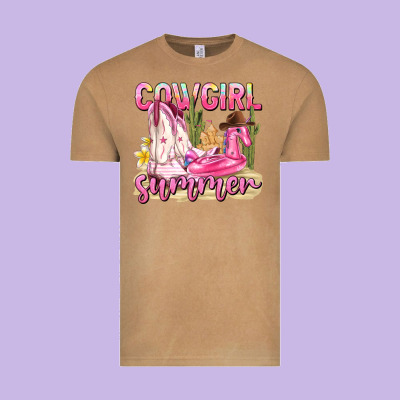 Cowgirl Summer Vintage Tee Designed By Texasbilliewilder