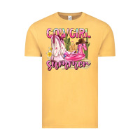 Vintage Mustard cowgirl summer Vintage Tee - texasbilliewilder