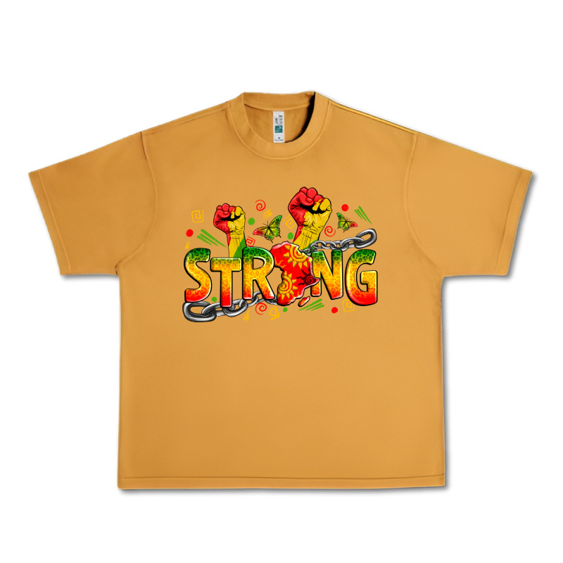 Strong Juneteenth Urban Heavy Tee by Zillion Design Studio | Teevron