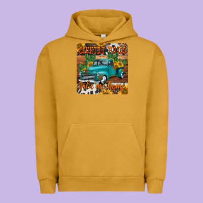 Country Roads Take Me Home Truck Coaster Urban Hoodie Designed By Jasminsmagicworld