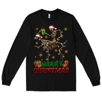 Black merry christmas deer skeleton Long Sleeve Tee - FaDigitalArtStudio