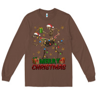 Chestnut merry christmas deer skeleton Long Sleeve Tee - FaDigitalArtStudio