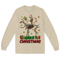 Mushroom merry christmas deer skeleton Long Sleeve Tee - FaDigitalArtStudio