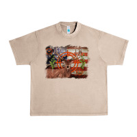 French Oak deer hunting target american flag  background Urban Heavy Tee - BarkalooDesign