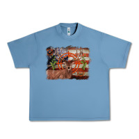 Pebble Blue deer hunting target american flag  background Urban Heavy Tee - BarkalooDesign