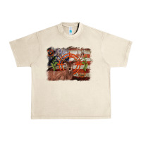 Sandshell deer hunting target american flag  background Urban Heavy Tee - BarkalooDesign