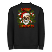 Black Merry Christmas Heavyweight Sweatshirt - RanaPortraitStore