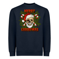 Navy Merry Christmas Heavyweight Sweatshirt - RanaPortraitStore