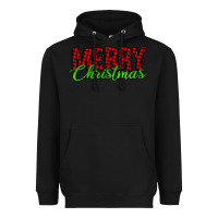 Black merry christmas tartan Heavyweight Hoodie - Jasminsmagicworld