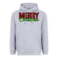 Heather Grey merry christmas tartan Heavyweight Hoodie - Jasminsmagicworld