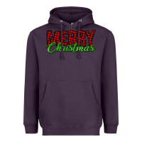 Plum merry christmas tartan Heavyweight Hoodie - Jasminsmagicworld