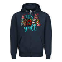 Navy it's noel y'all Zipper Hoodie - JahusDesignShop