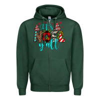 Sports Green it's noel y'all Zipper Hoodie - JahusDesignShop