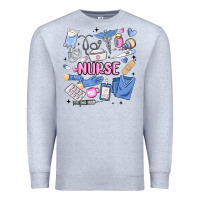 Heather Grey can't talk right now doing nurse stuff Premium Sweatshirt - MaliasSmallBusiness