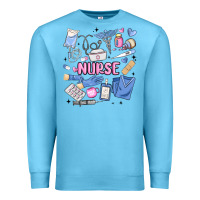 Ocean Blue can't talk right now doing nurse stuff Premium Sweatshirt - MaliasSmallBusiness