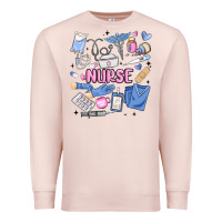 Pale Pink can't talk right now doing nurse stuff Premium Sweatshirt - MaliasSmallBusiness