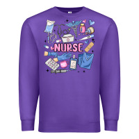 Purple can't talk right now doing nurse stuff Premium Sweatshirt - MaliasSmallBusiness