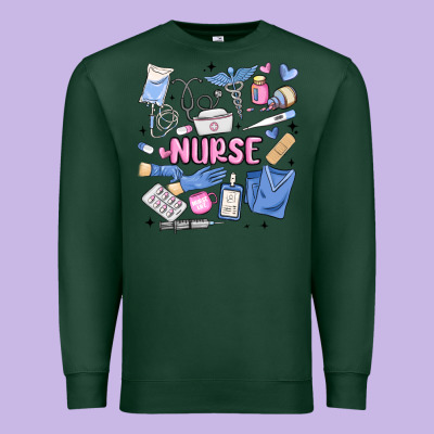 Can't Talk Right Now Doing Nurse Stuff Premium Sweatshirt Designed By Maliassmallbusiness