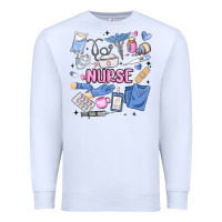 White can't talk right now doing nurse stuff Premium Sweatshirt - MaliasSmallBusiness