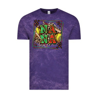 Cloud Purple softball nana with leopard Vintage Tee - Zillion Design Studio