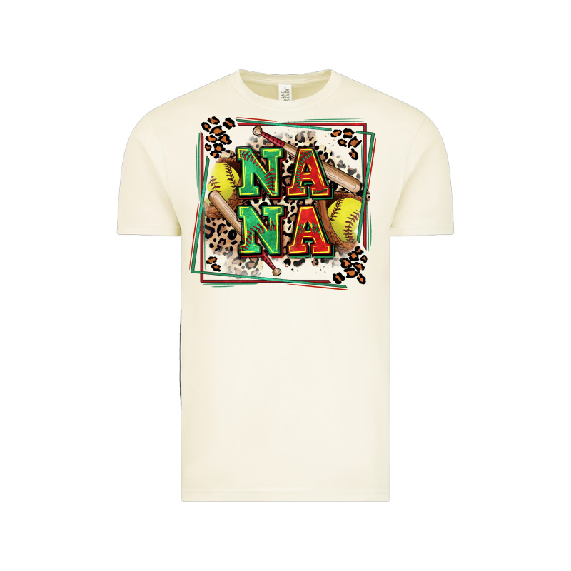 Softball Nana With Leopard Vintage Tee by Zillion Design Studio | Teevron