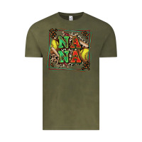 Vintage Olive softball nana with leopard Vintage Tee - Zillion Design Studio