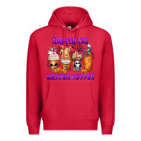 Cardinal Nightmare Before Coffee Cups Premium Hoodie - MaliasSmallBusiness
