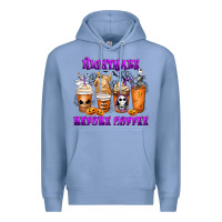 Colony Blue Nightmare Before Coffee Cups Premium Hoodie - MaliasSmallBusiness