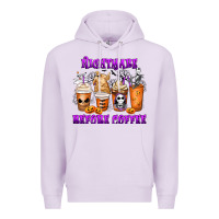 Lilac Nightmare Before Coffee Cups Premium Hoodie - MaliasSmallBusiness