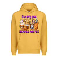 Mustard Nightmare Before Coffee Cups Premium Hoodie - MaliasSmallBusiness