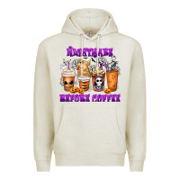 Oatmeal Heather Nightmare Before Coffee Cups Premium Hoodie - MaliasSmallBusiness