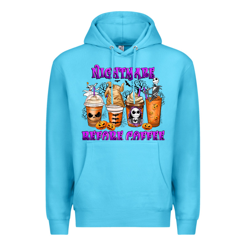 Nightmare Before Coffee Cups Premium Hoodie by MaliasSmallBusiness | Teevron