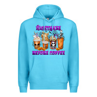 Ocean Blue Nightmare Before Coffee Cups Premium Hoodie - MaliasSmallBusiness