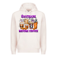 Pale Pink Nightmare Before Coffee Cups Premium Hoodie - MaliasSmallBusiness