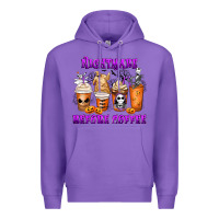 Purple Nightmare Before Coffee Cups Premium Hoodie - MaliasSmallBusiness