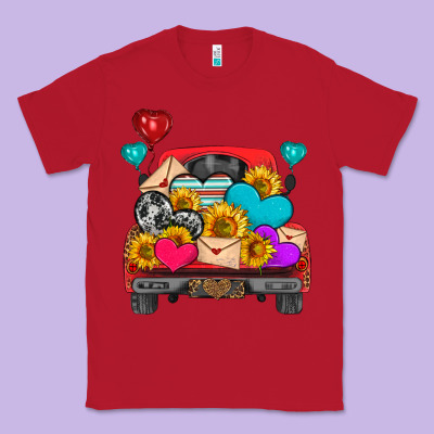 Western Truck With Heart Classic Tee Designed By Hra Design Shop