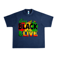 Navy stay black and live Urban Heavy Tee - Zillion Design Studio