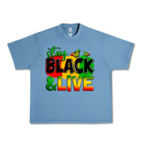 Pebble Blue stay black and live Urban Heavy Tee - Zillion Design Studio