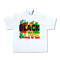 White stay black and live Urban Heavy Tee - Zillion Design Studio