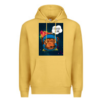 Antique Gold Forever Alone, Monkey, Space, Monkey At Space, Premium Hoodie - Bettercallsaul