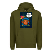 Army Green Forever Alone, Monkey, Space, Monkey At Space, Premium Hoodie - Bettercallsaul