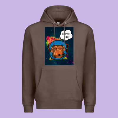 Forever Alone, Monkey, Space, Monkey At Space, Premium Hoodie Designed By Bettercallsaul