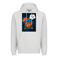 Dove Grey Forever Alone, Monkey, Space, Monkey At Space, Premium Hoodie - Bettercallsaul