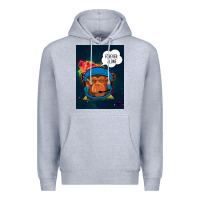 Heather Grey Forever Alone, Monkey, Space, Monkey At Space, Premium Hoodie - Bettercallsaul