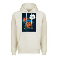 Oatmeal Heather Forever Alone, Monkey, Space, Monkey At Space, Premium Hoodie - Bettercallsaul