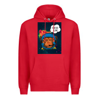 Red Forever Alone, Monkey, Space, Monkey At Space, Premium Hoodie - Bettercallsaul