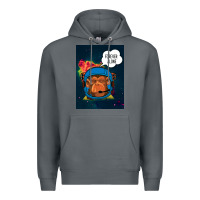 Rock Forever Alone, Monkey, Space, Monkey At Space, Premium Hoodie - Bettercallsaul
