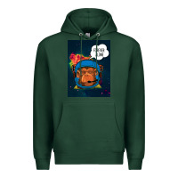 Sports Green Forever Alone, Monkey, Space, Monkey At Space, Premium Hoodie - Bettercallsaul