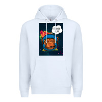White Forever Alone, Monkey, Space, Monkey At Space, Premium Hoodie - Bettercallsaul